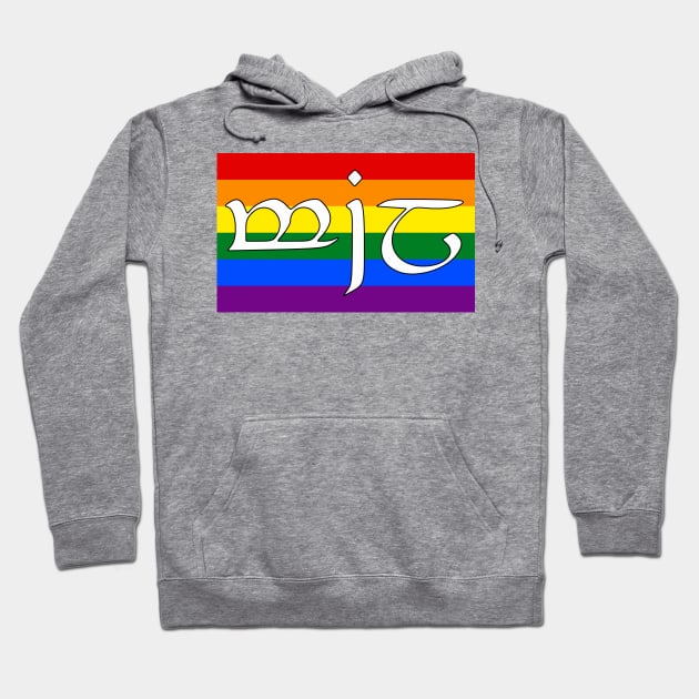 Mîl - Love (Sindarin Pride Flag) Hoodie by dikleyt